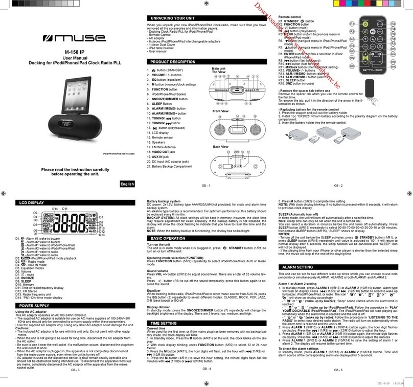 Muse M-158 IP user manual