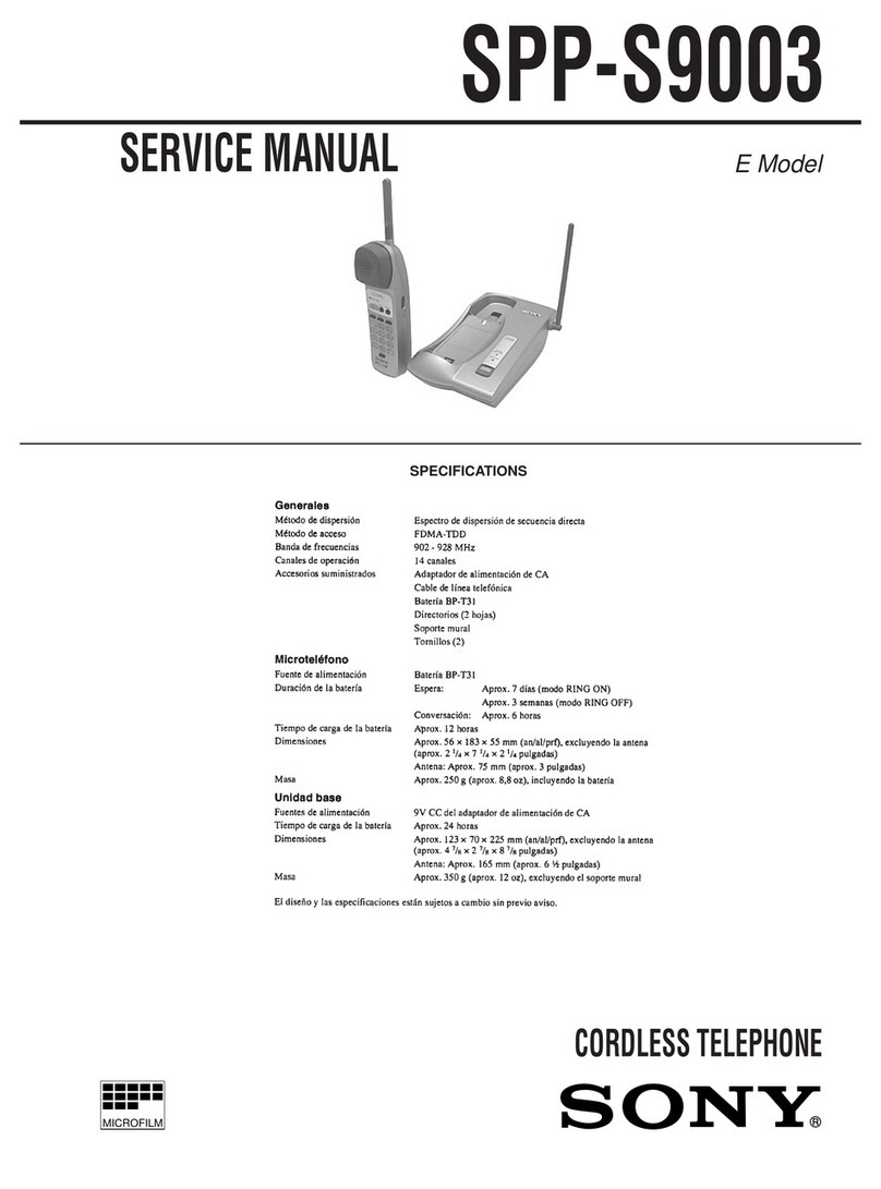 Sony SPP-S9003 User manual