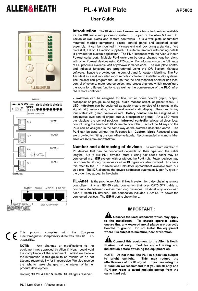 ALLEN & HEATH PL-4 user guide