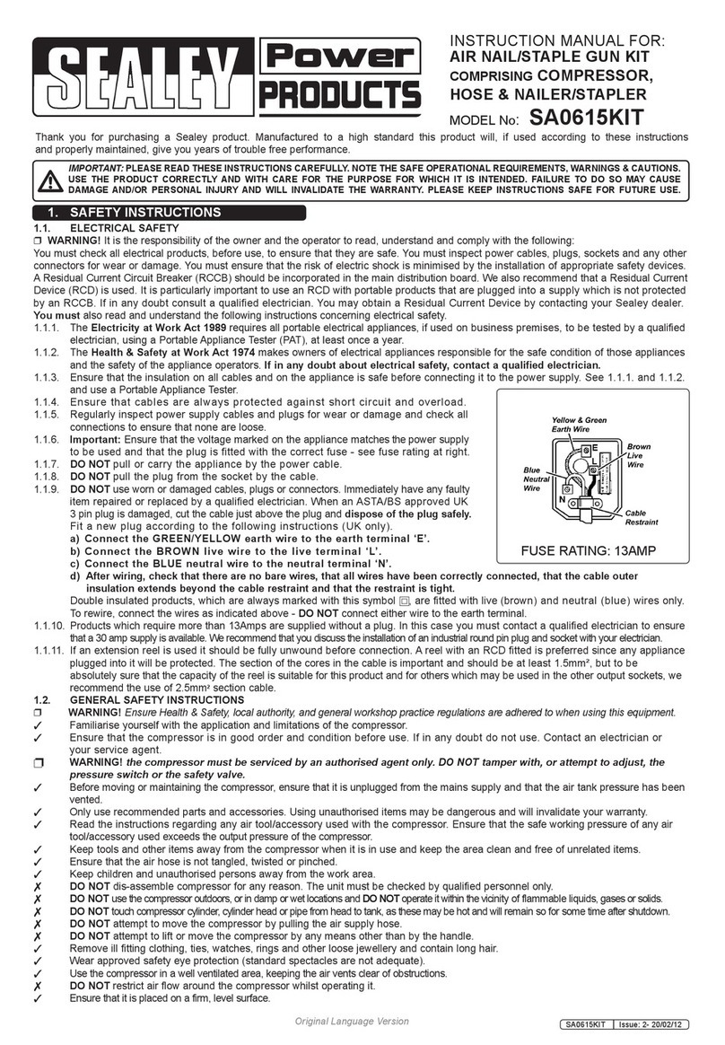 Sealey SA0615KIT User manual