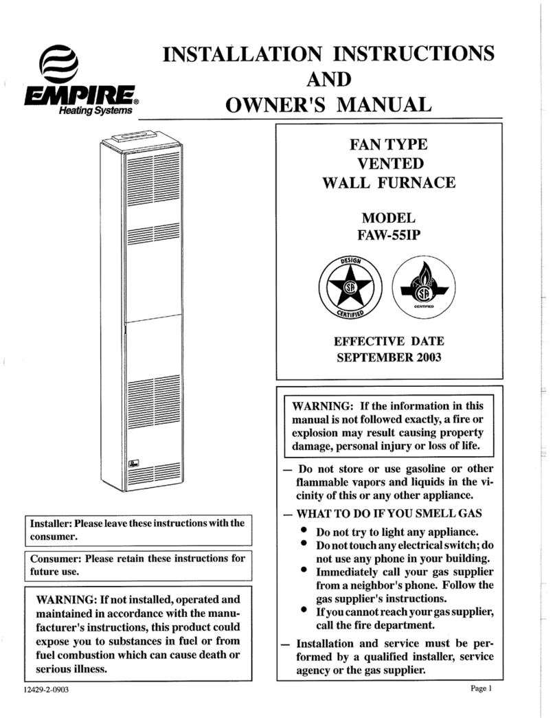 Empire FAW-55IP Installation instructions and owner's manual