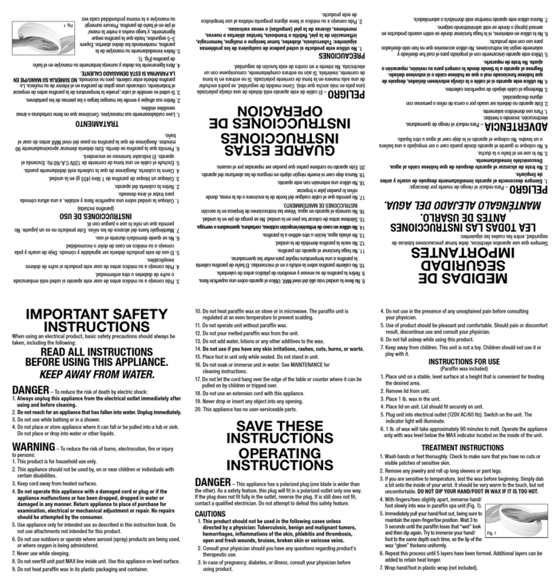 Conair All PB8N User manual