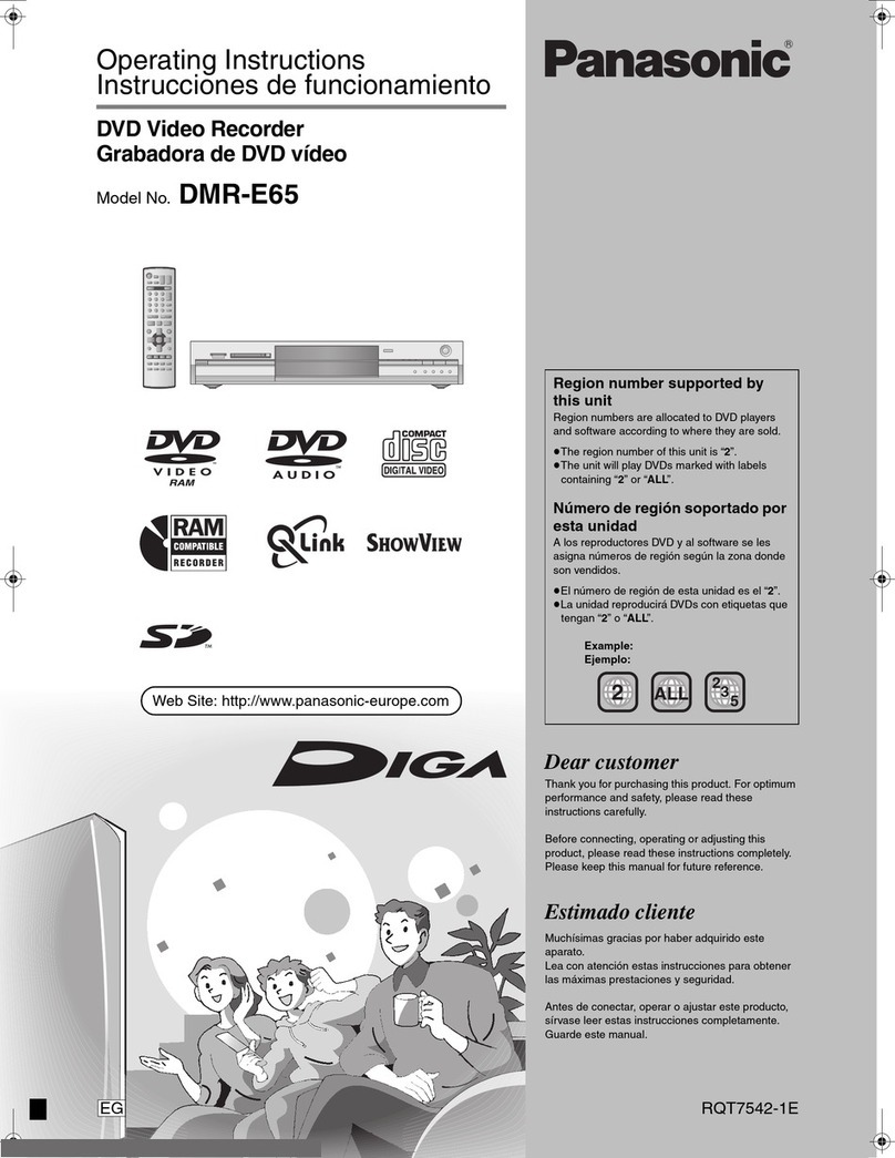 Panasonic Diga DMR-E65 User manual