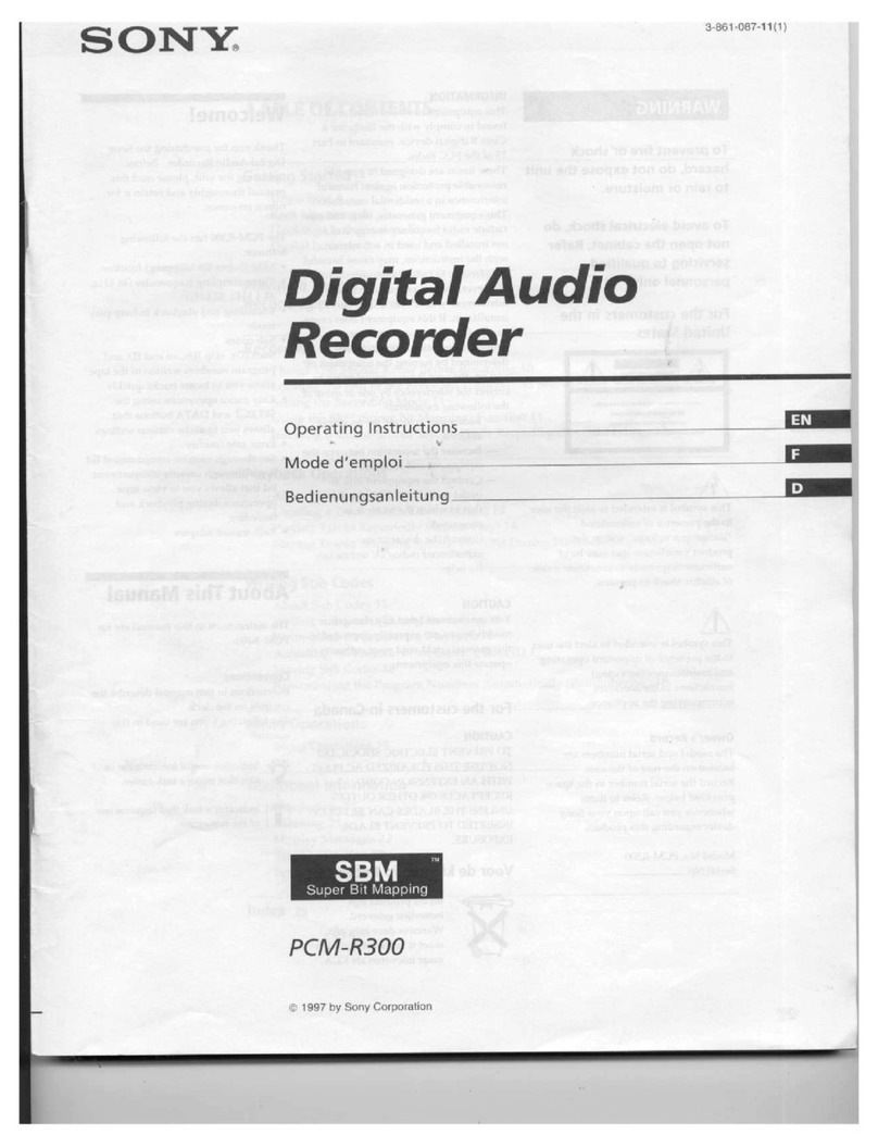 Sony PCM-R300 operating instructions Sony PCM-R300 operating instructions