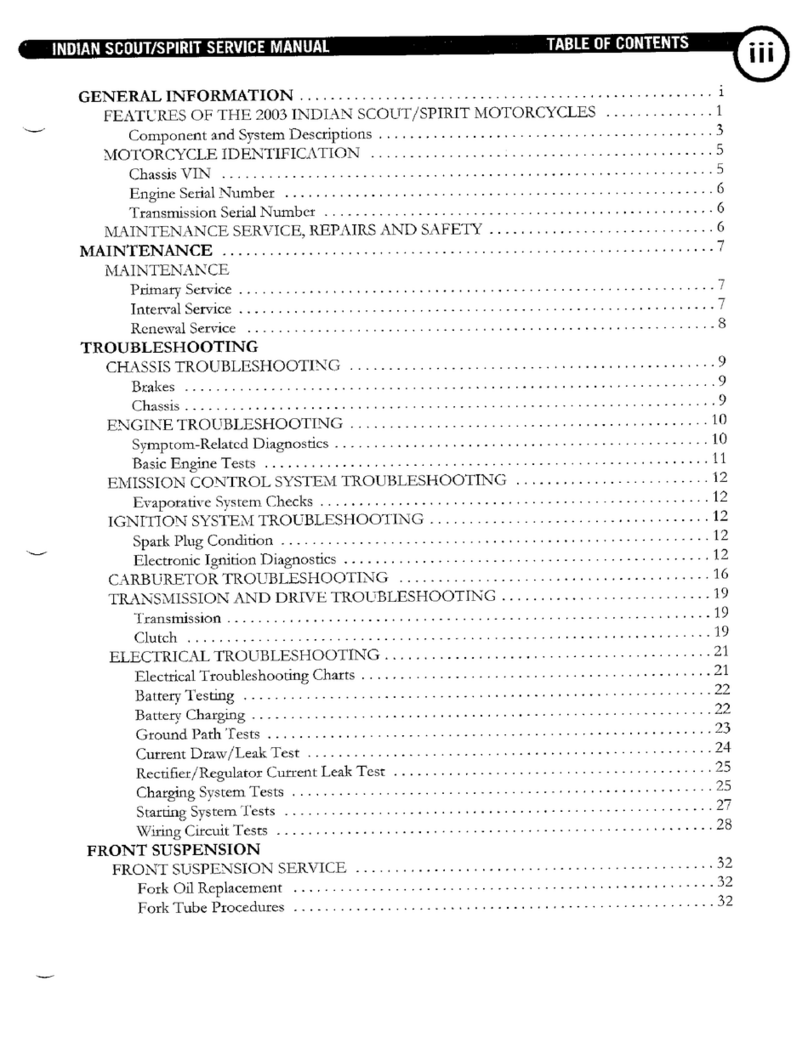 Indian Motorcycle Scout Service manual