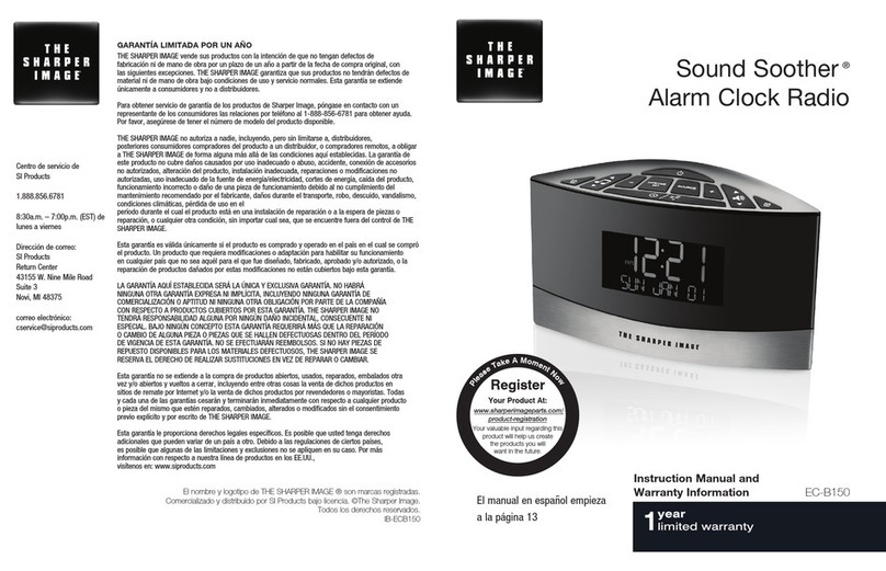Sharper Image EC-B150 Sound Soother instruction manual