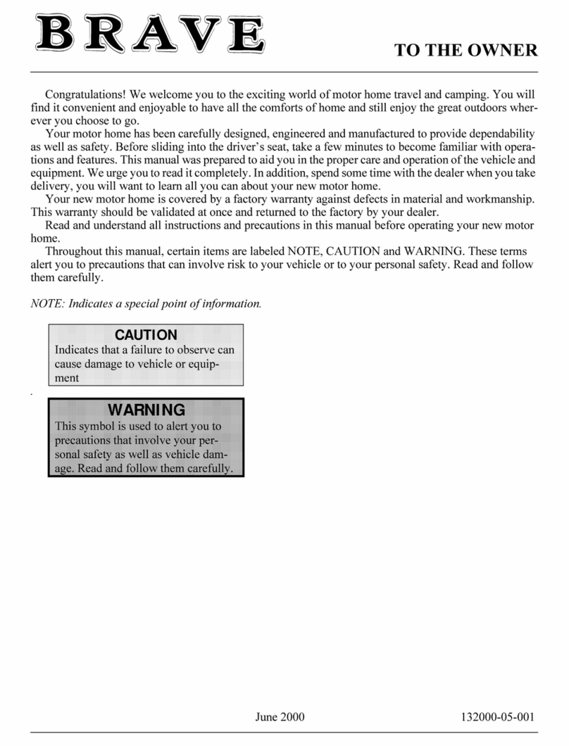 Winnebago BRAVE owner's manual