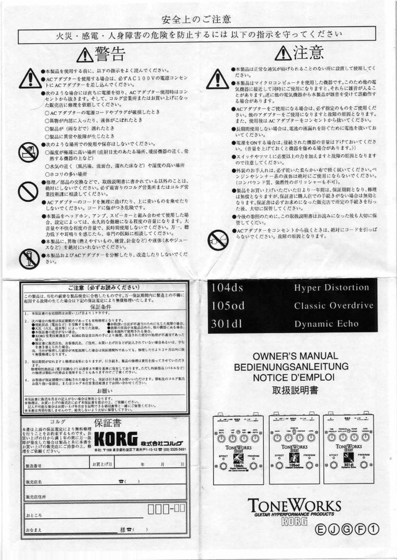 ToneWorks 104ds owner's manual