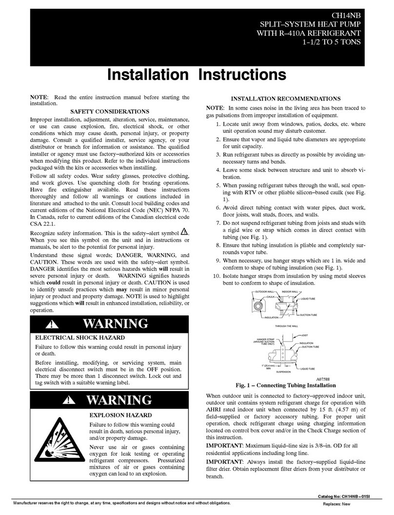 Carrier CH14NB User manual