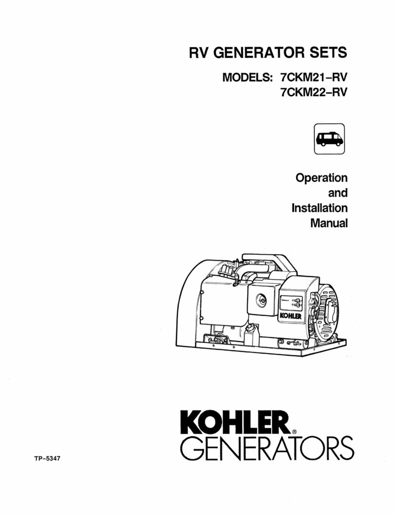 Kohler 7CKM21-RV Specification sheet