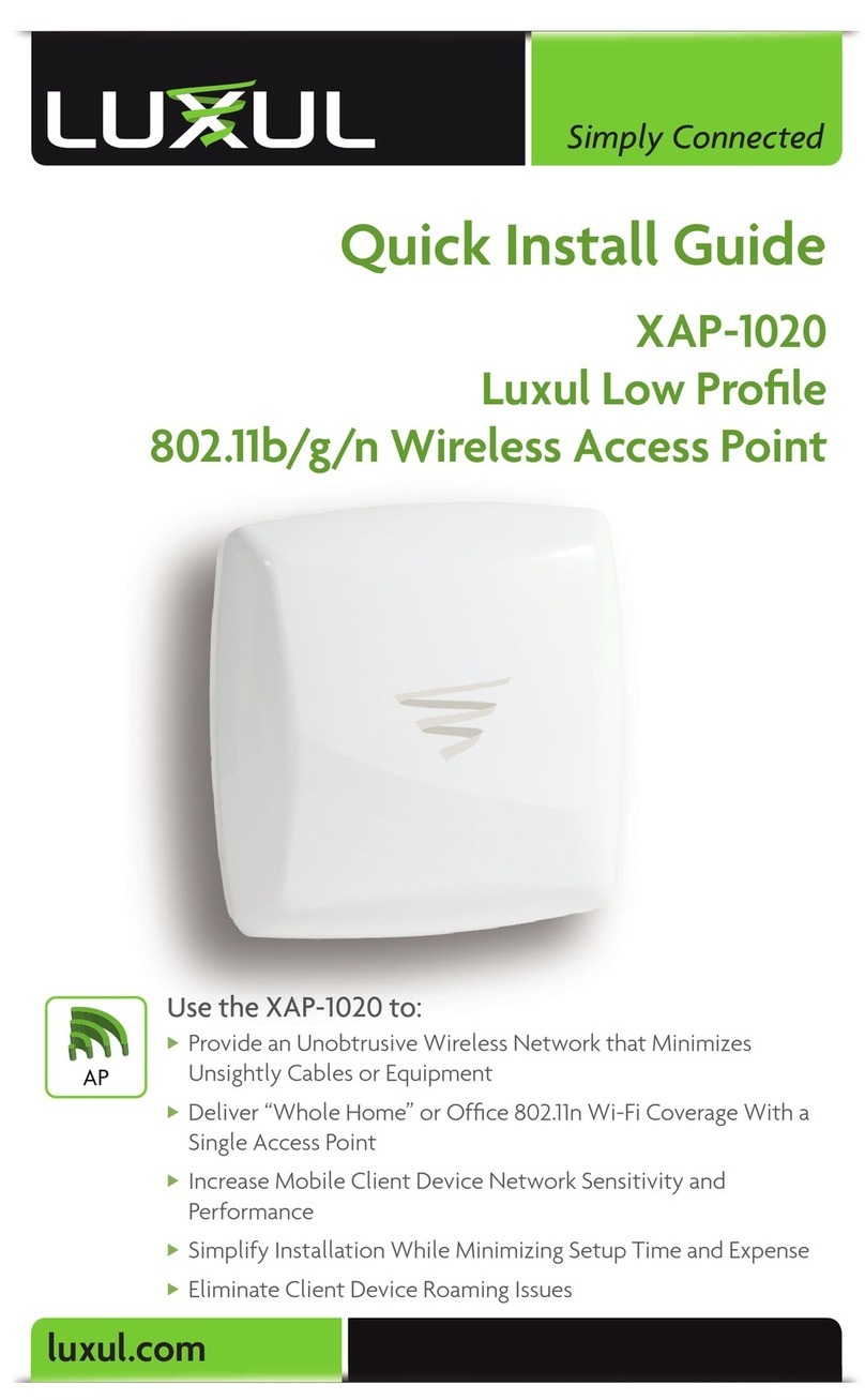 Luxul XAP-1020 User manual Luxul XAP-1020 User manual