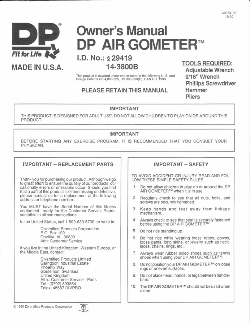 DP AIR GOMETER owner's manual DP AIR GOMETER owner's manual