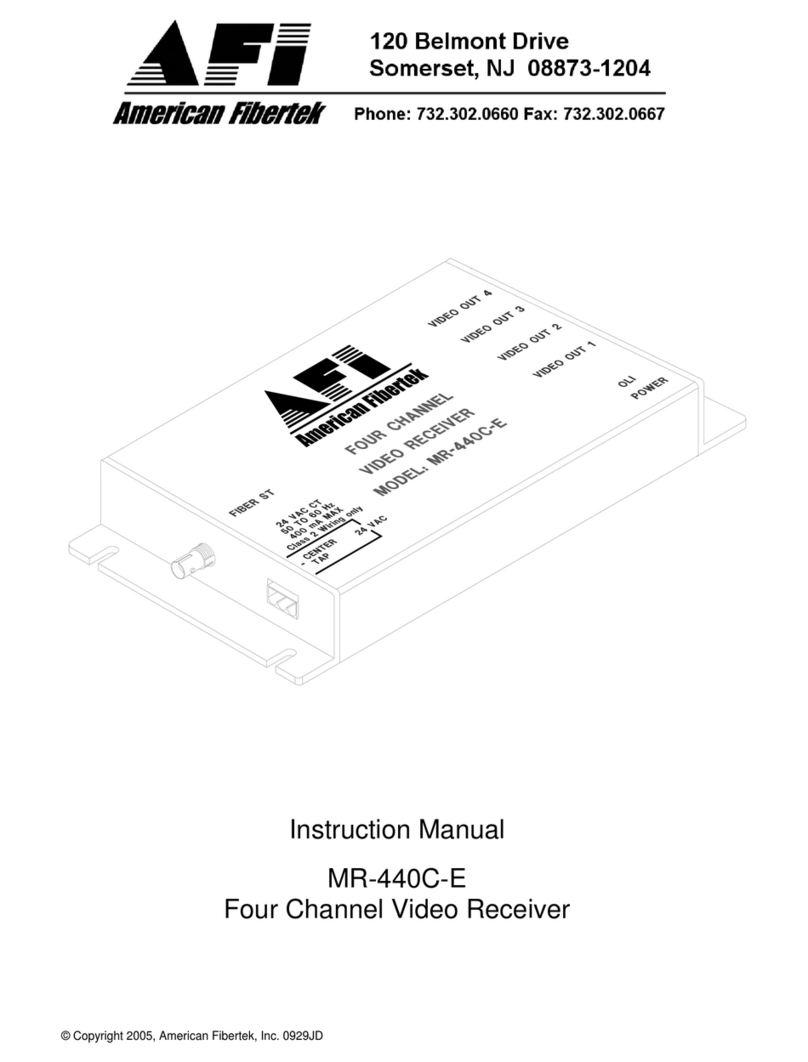 American Fibertek MR-440C-E User manual