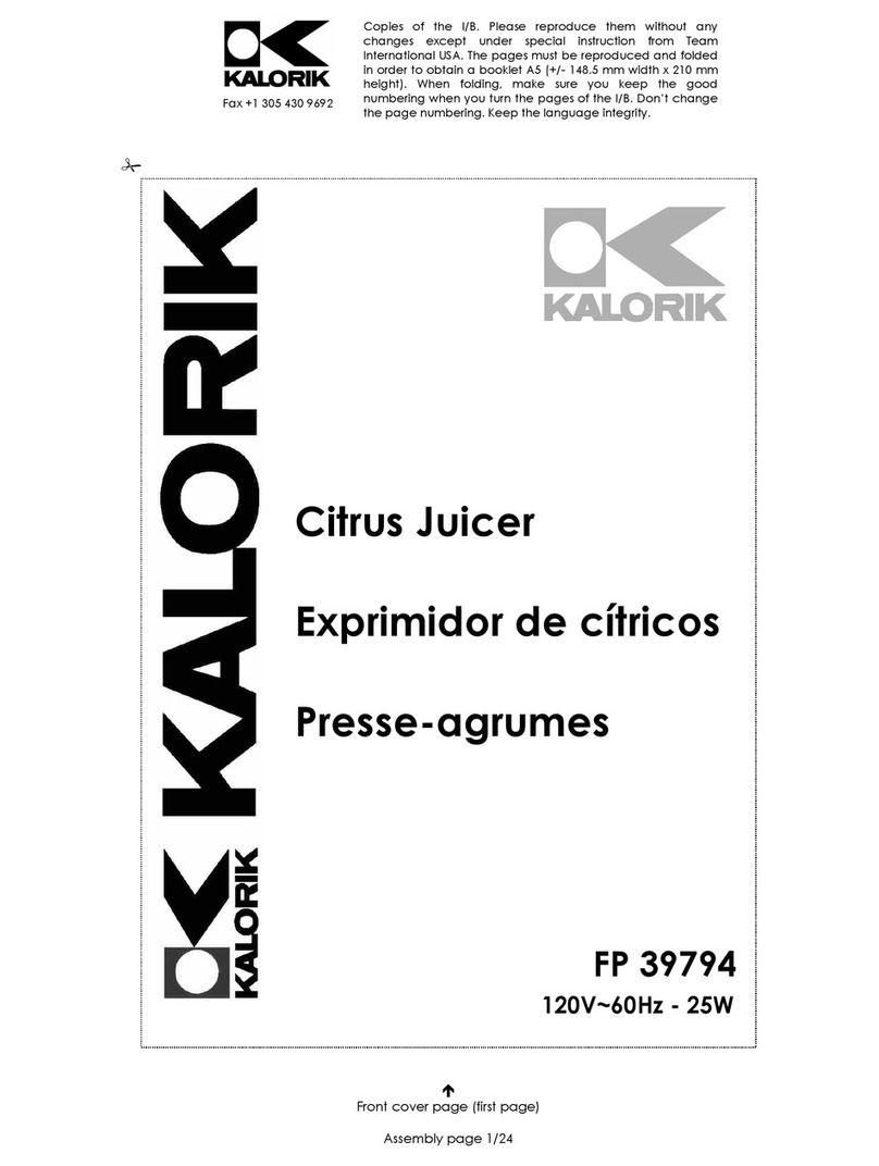 Kalorik FP 39794 operating instructions