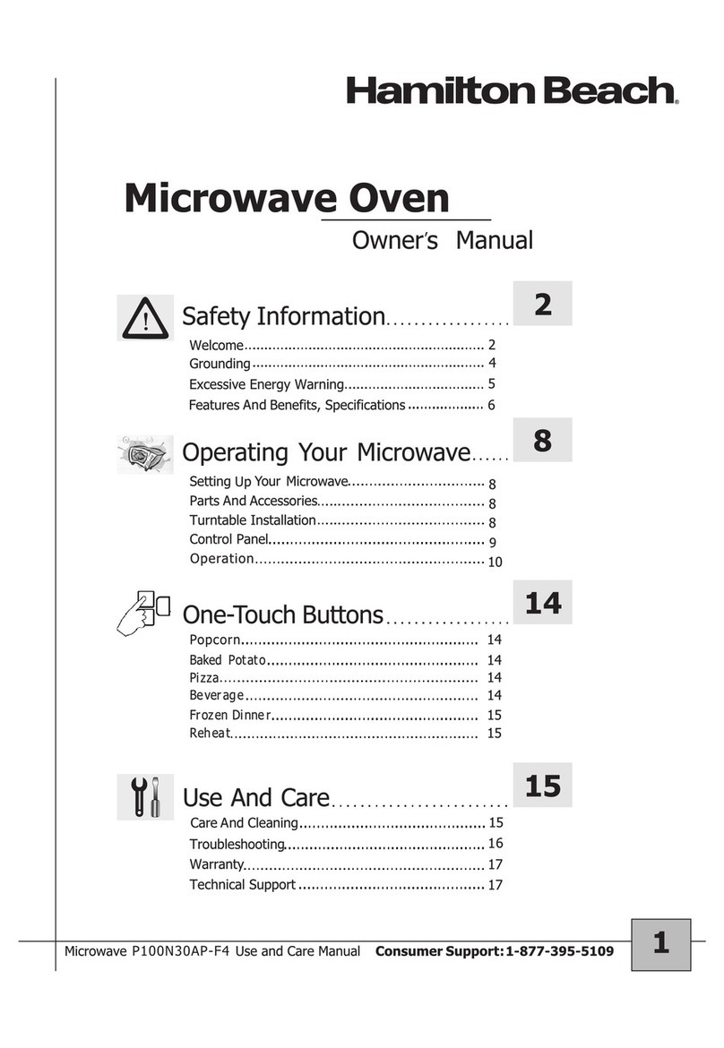 Hamilton Beach P100N30AP-F4 owner's manual