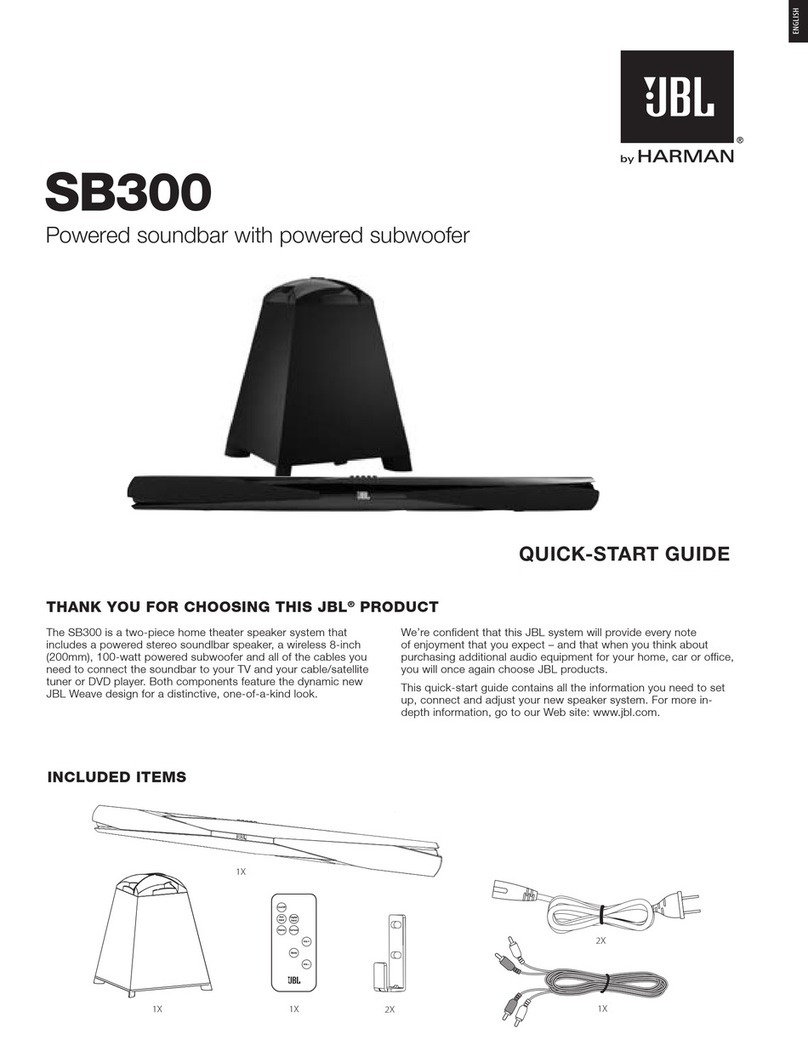 JBL SB300 User manual JBL SB300 User manual