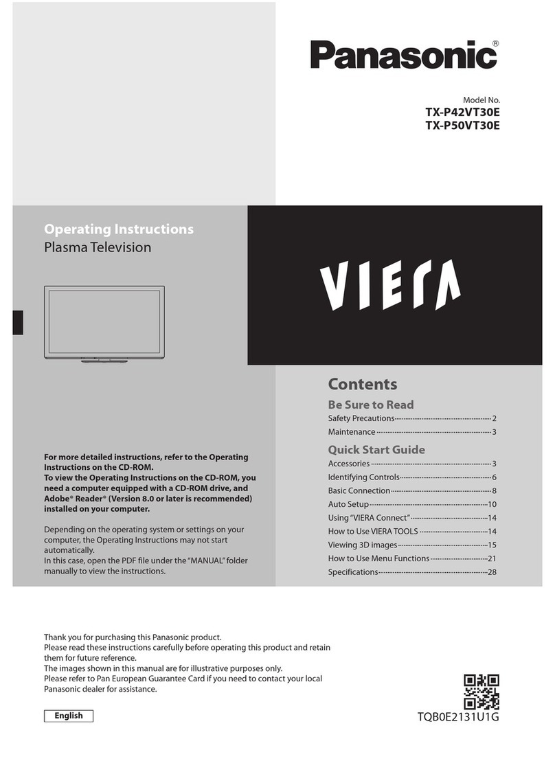 Panasonic TX-P42VT30E User manual