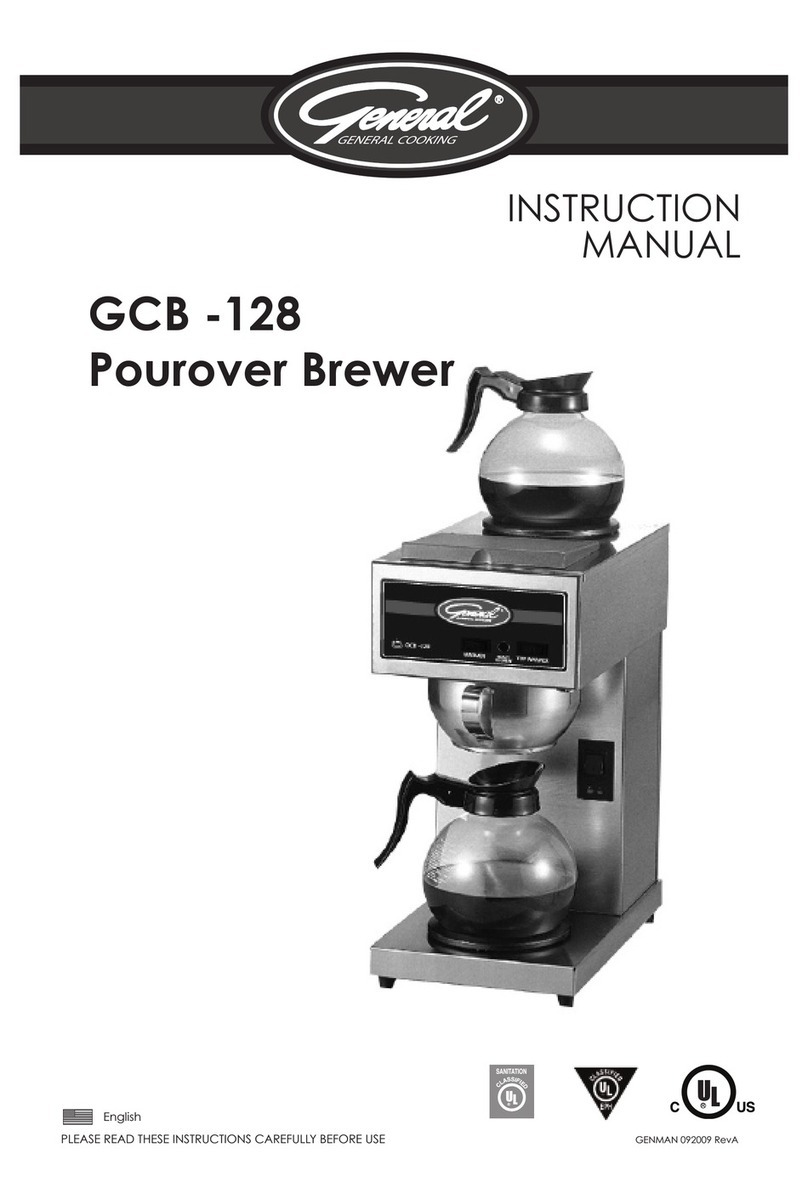 GENERAL COOKING GCB -128 instruction manual
