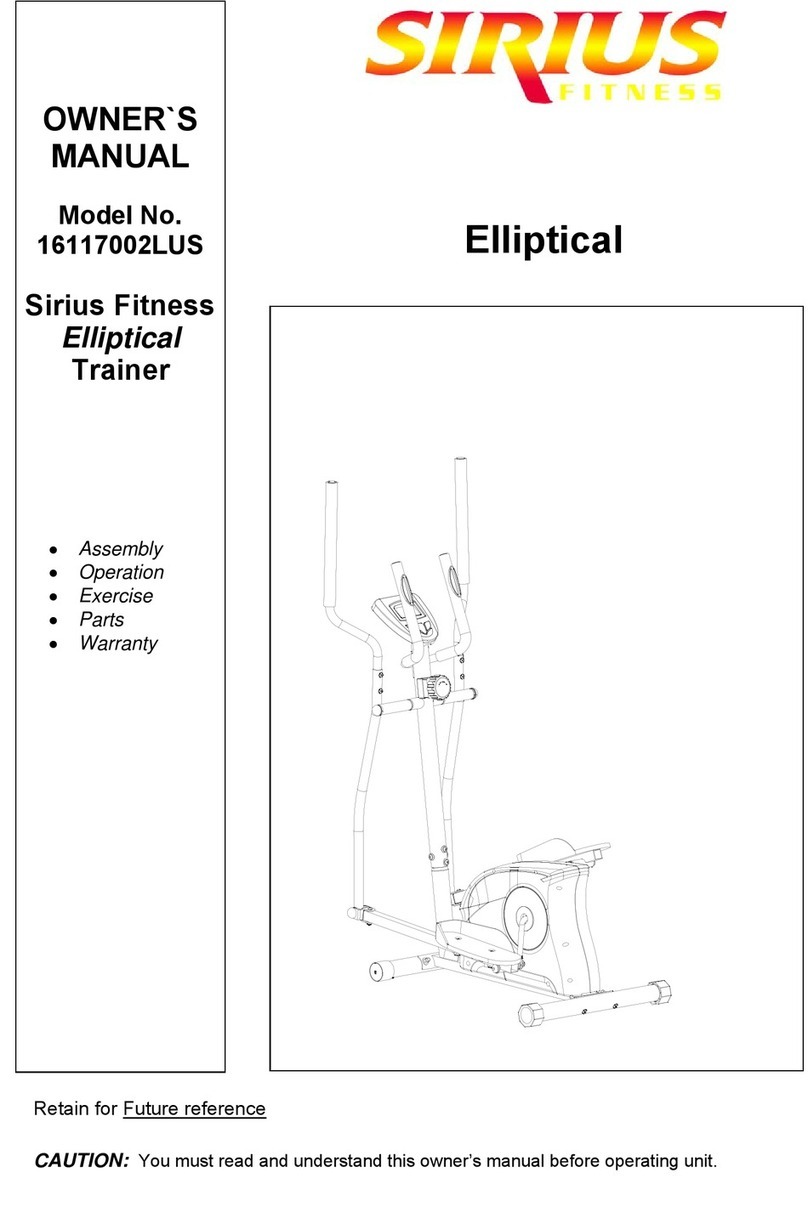 Sirius Fitness 16117002LUS owner's manual