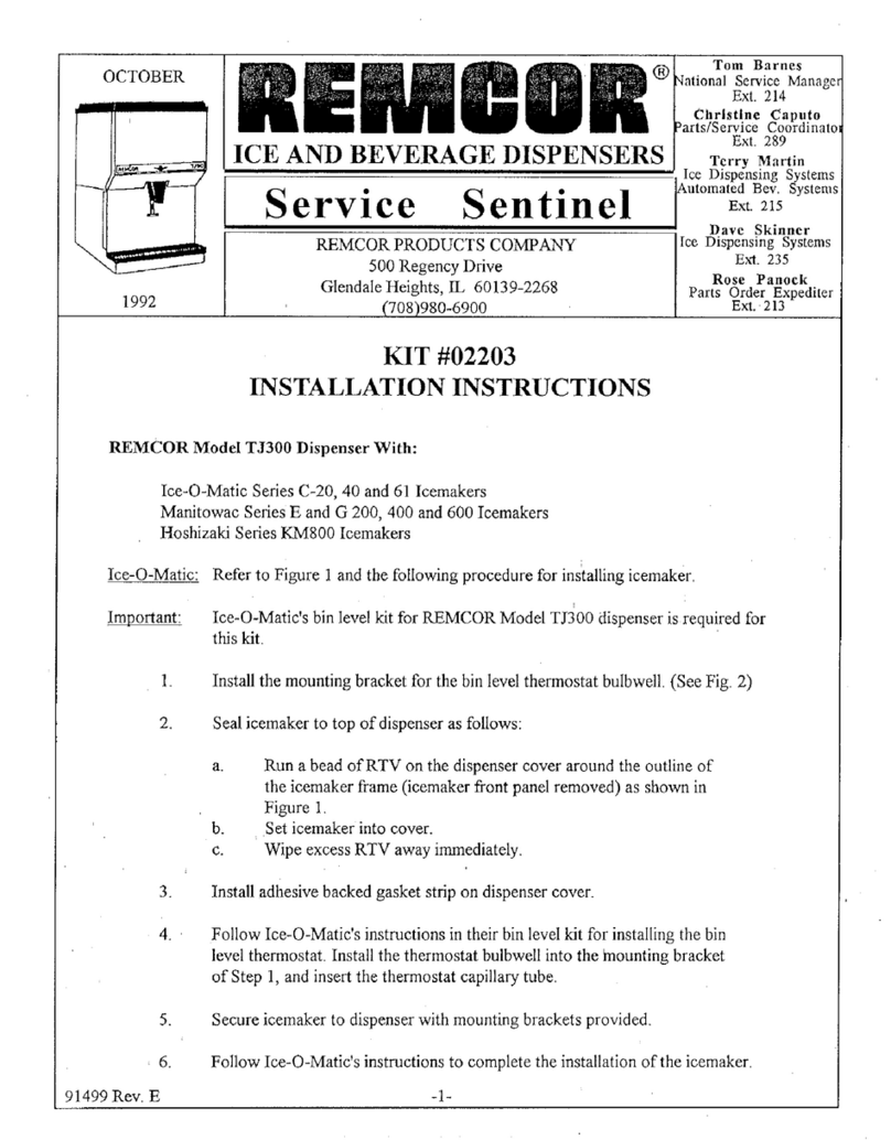 Remcor TJ300 Service manual
