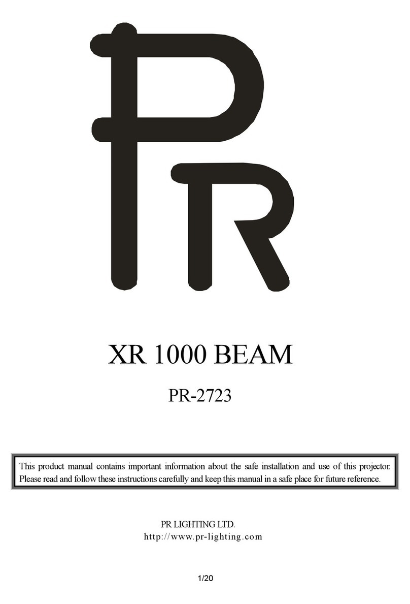 PR Lighting XR 1000 BEAM PR-2723 user manual