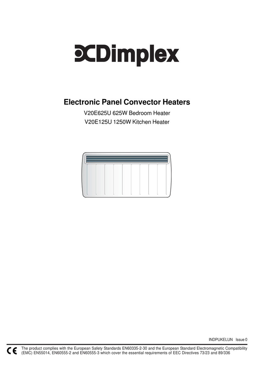 Dimplex V20E625U User manual