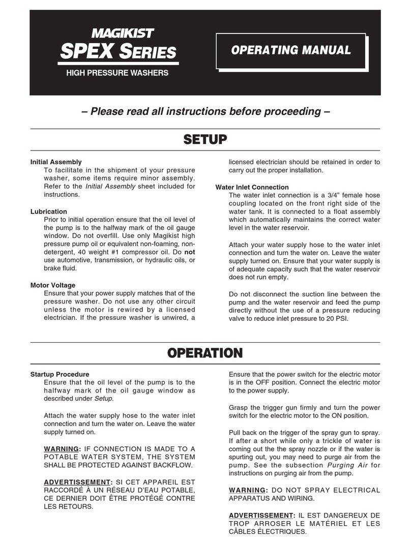 Magikist SPEX SERIES operating instructions