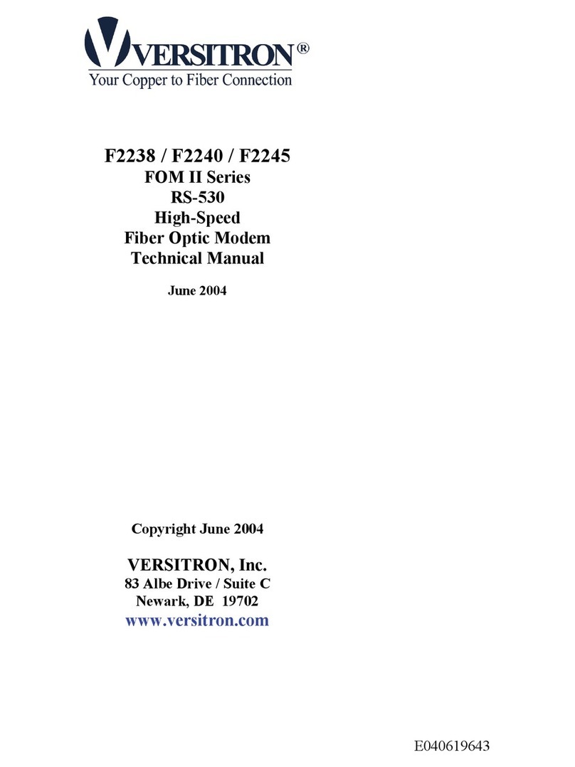 Versitron F2238 User manual