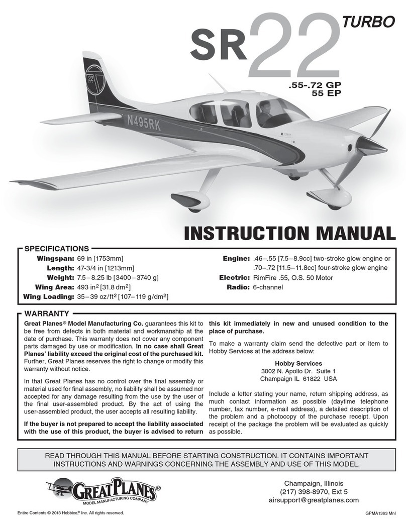 GREAT PLANES SR22 Turbo instruction manual