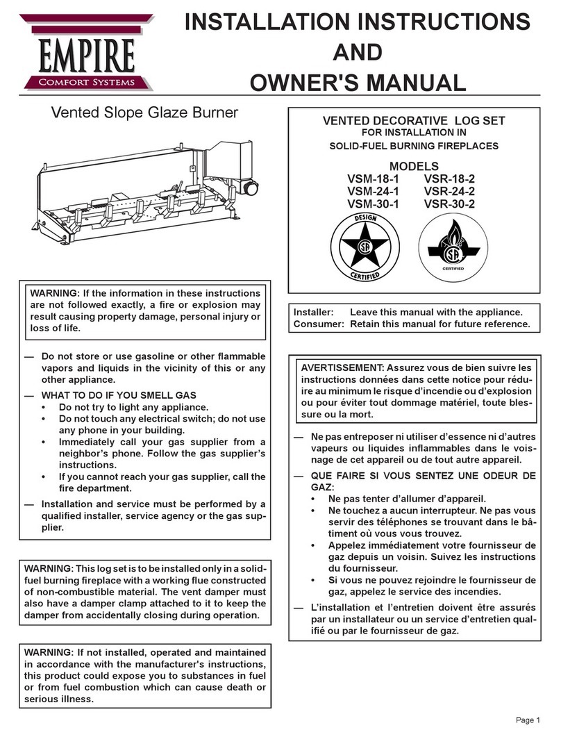 Empire VSM-18-1 Installation instructions and owner's manual