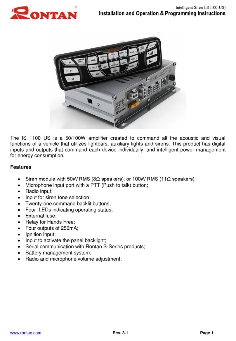 Rontan IS 1100 US Installation and operation