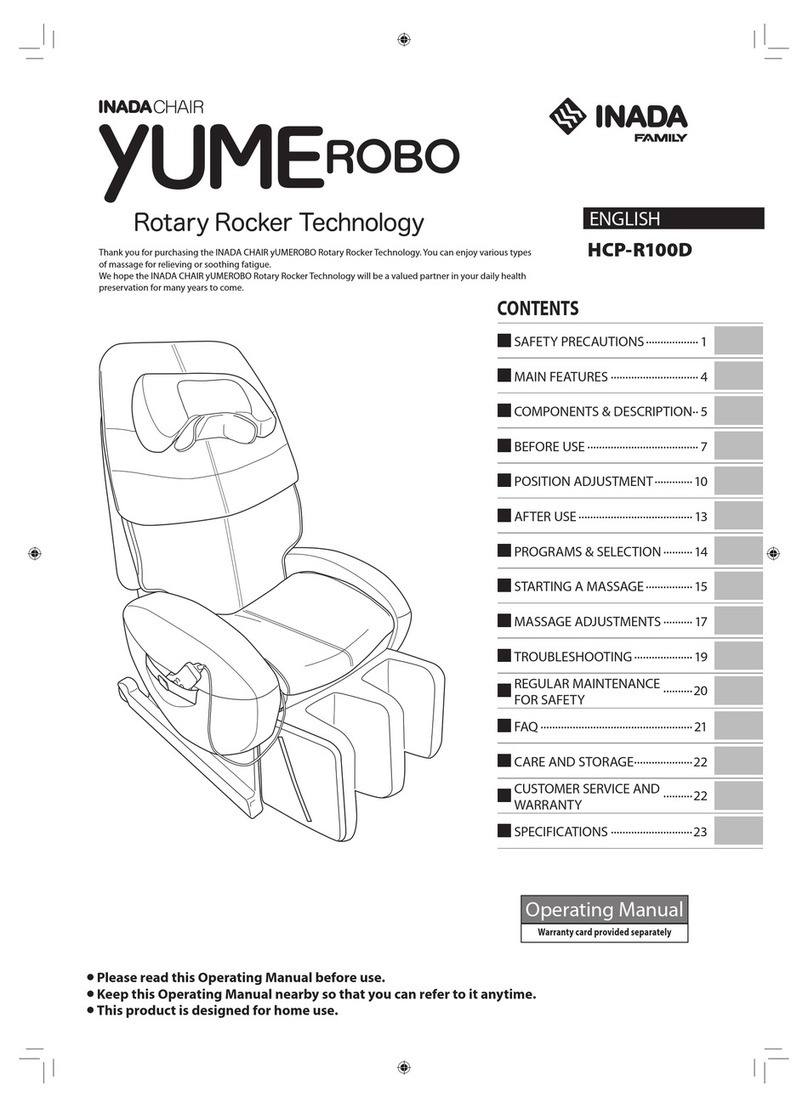 Inada Chair Yume Robo HCP-R100D Operating manua
