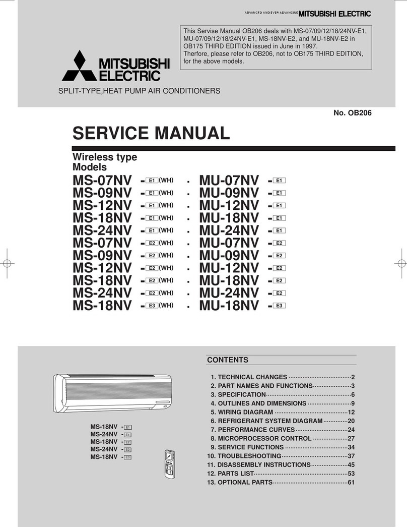 Mitsubishi Electric MS-07NV -E1 (WH) User manual
