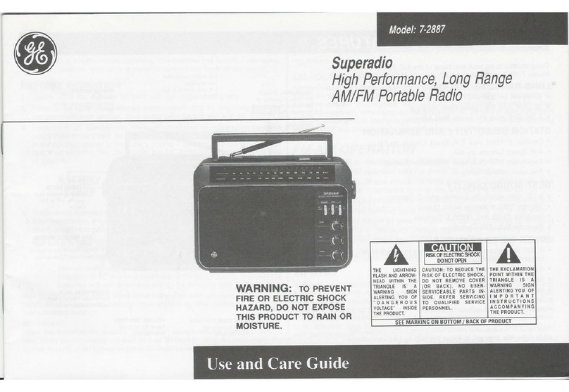 GE Superadio 7-2887 User manual