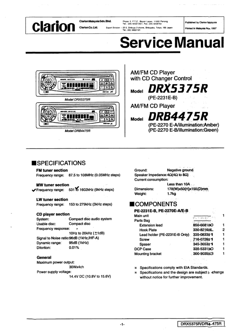 Clarion DRB4475R User manual Clarion DRB4475R User manual