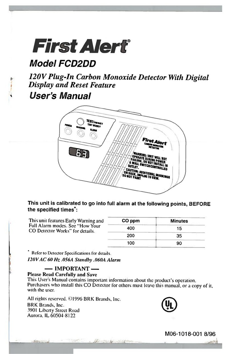 First Alert FCD2DD user manual