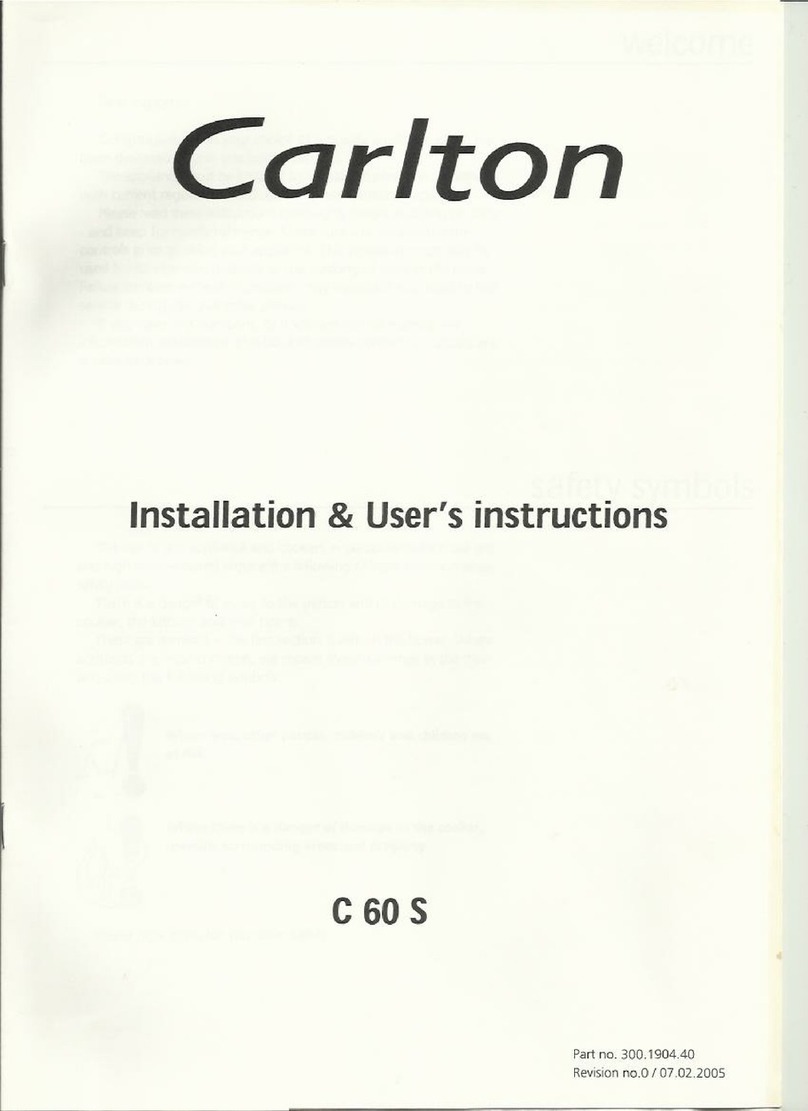 Carlton C 60 S Installation & user's instructions