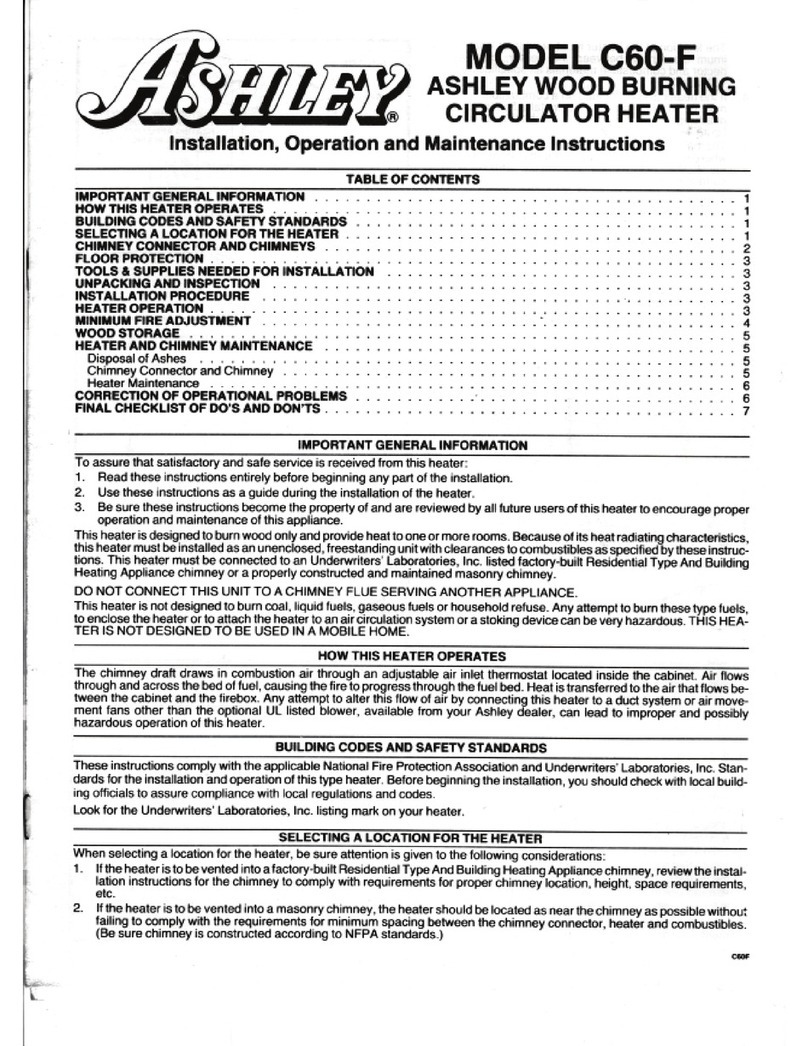 Ashley C60-F General instructions