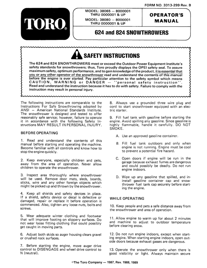 Toro Lawn-Boy 824 Operator's manual
