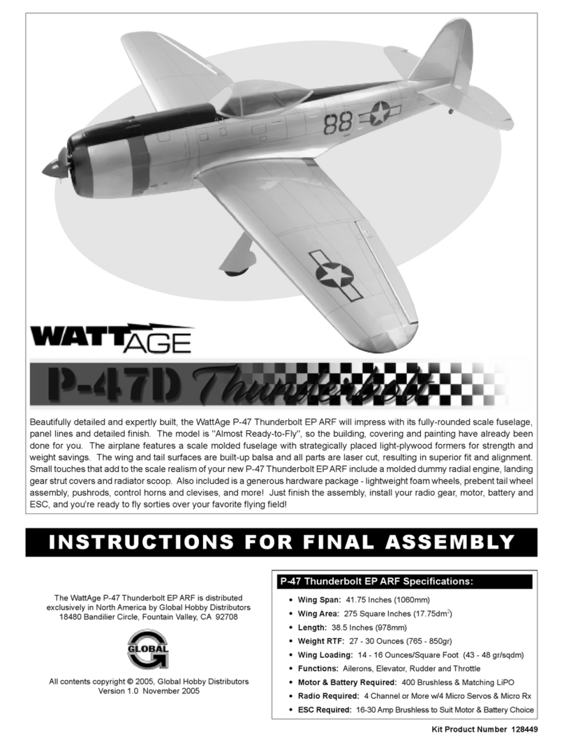 WATT AGE P-47 Thunderbolt EP ARF User manual