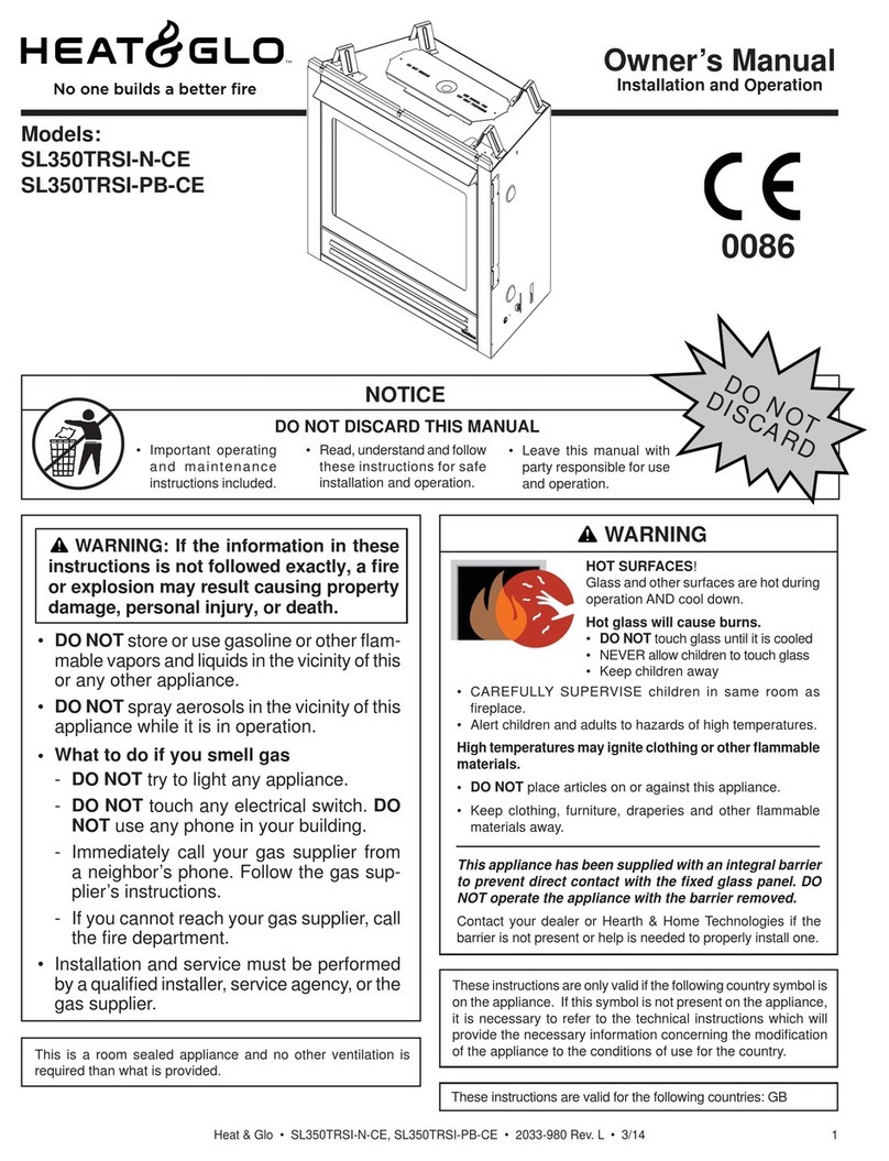 Heat & Glo SL350TRSI-N-CE owner's manual Heat & Glo SL350TRSI-N-CE owner's manual