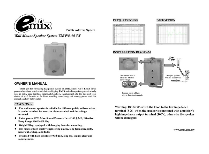 EMIX EMWS-661W owner's manual