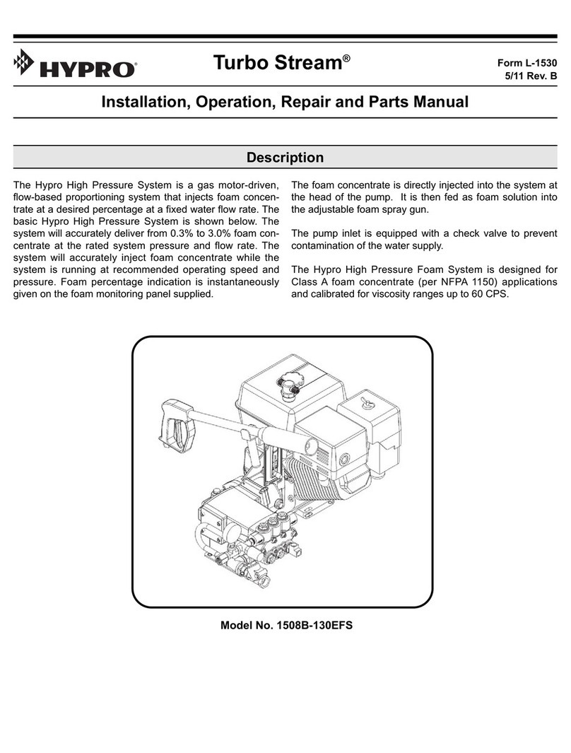 Hypro Turbo Stream 1508B-130EFS Installation, operation, repair and parts manual