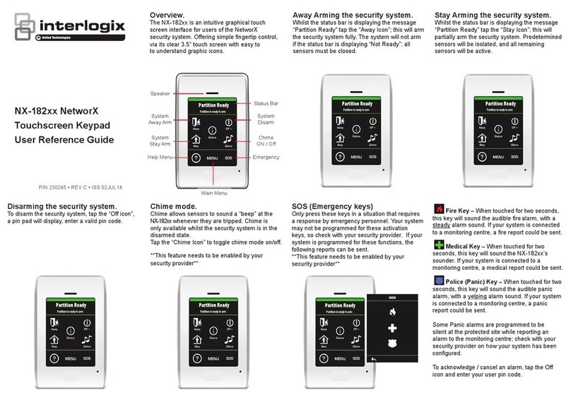 Interlogix NX-182xx NetworX User reference guide