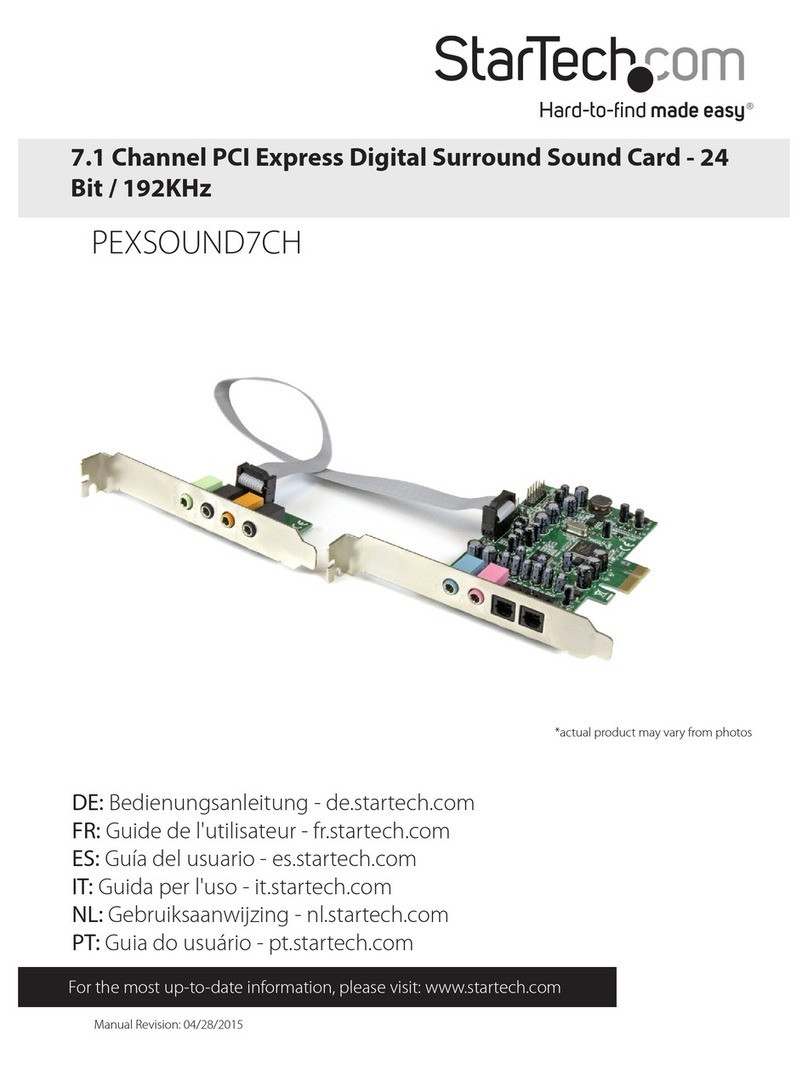 StarTech.com PEXSOUND7CH User manual