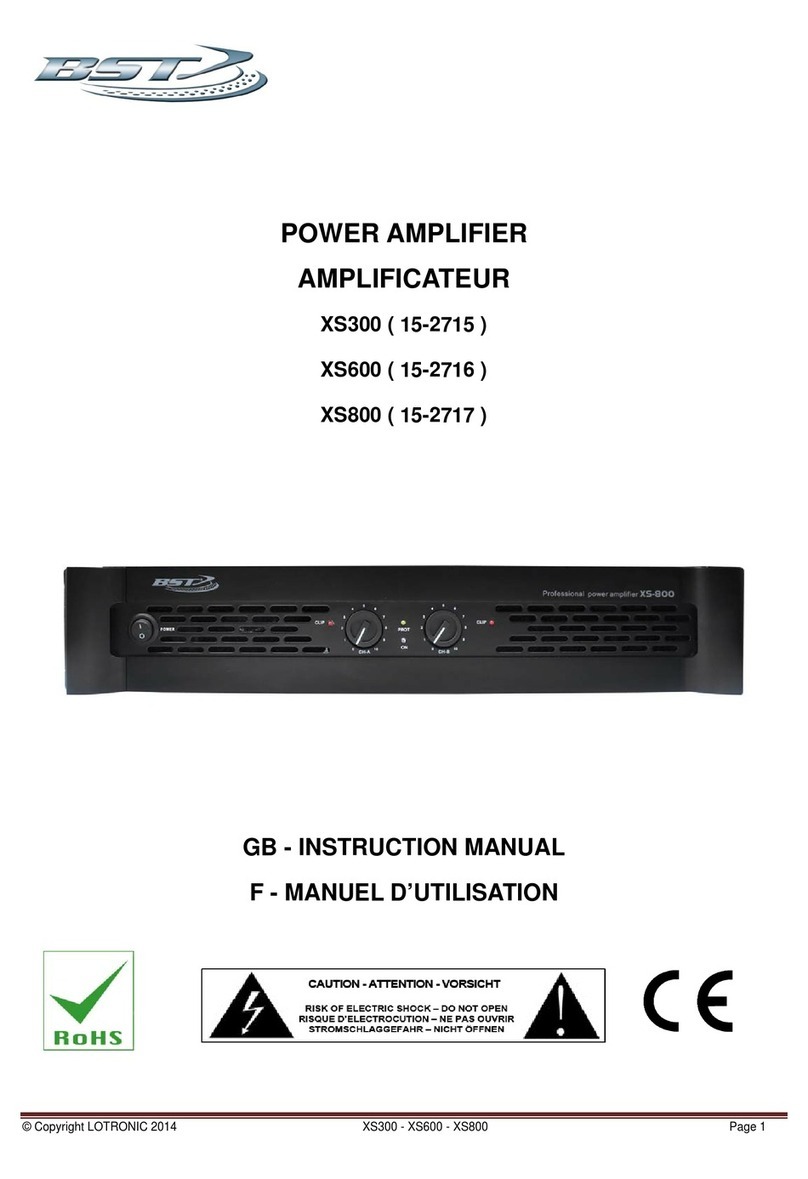 BST XS300 User manual