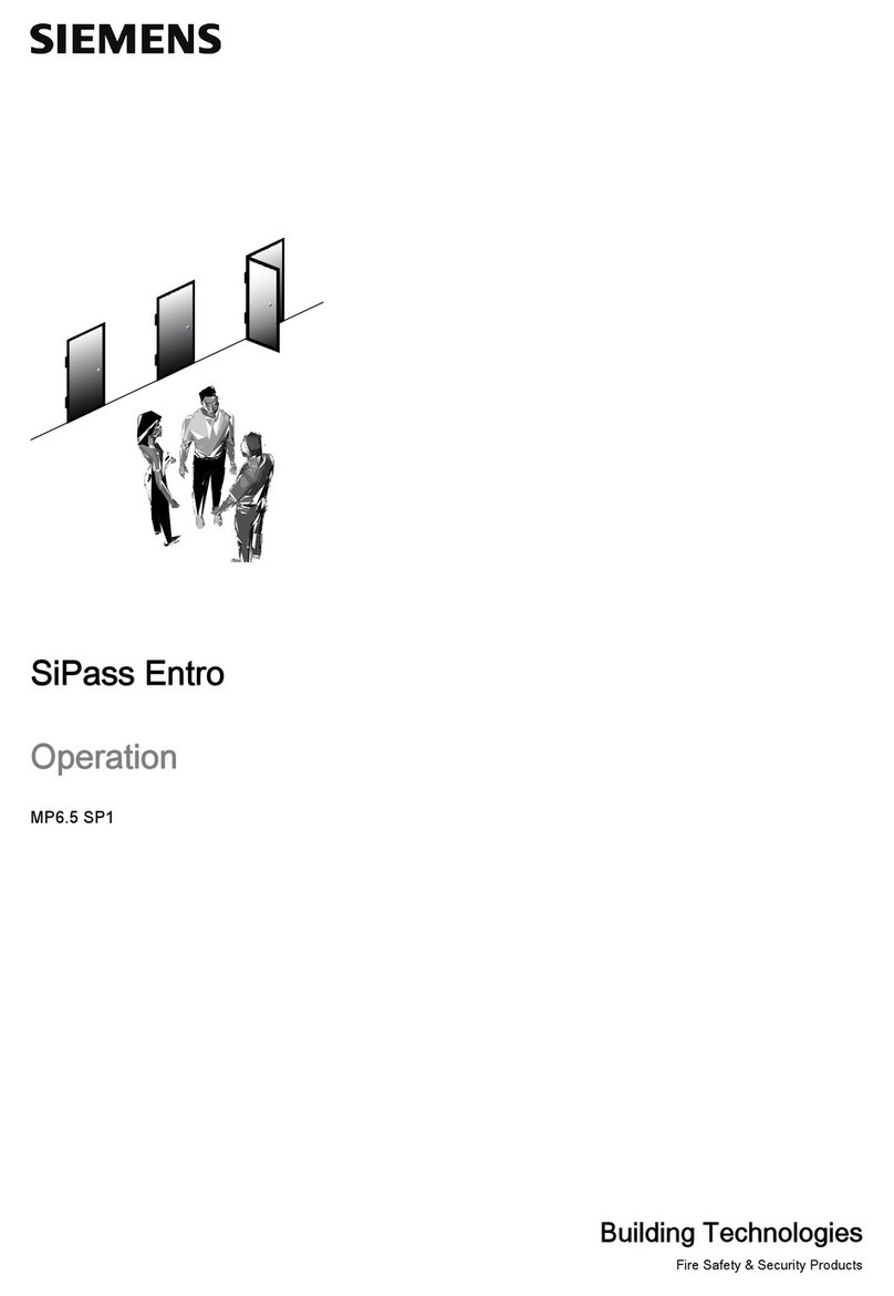 Siemens SiPass Entro User manual