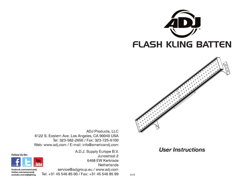 ADJ FLASH KLING BATTEN User instructions