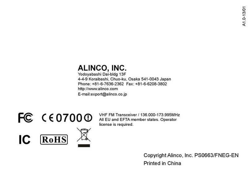 Alinco DJ-100 User manual