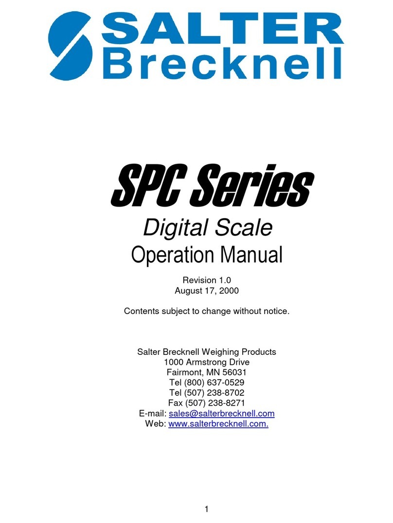 Salter Brecknell SPC Series User manual